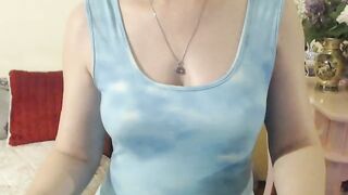 goodSnowQueen   - Milf with small tits sweetly chatting and teasing in front of the camera.