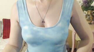 goodSnowQueen   - Milf with small tits sweetly chatting and teasing in front of the camera.