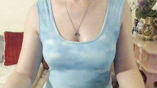 goodSnowQueen   - Milf with small tits sweetly chatting and teasing in front of the camera.