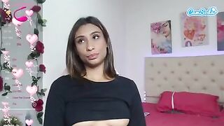 crystalross - Charming babe with small tits poses on a chair in front of the camera and chats sweetly with the chat