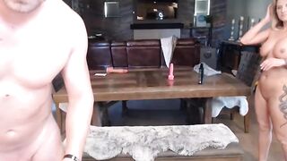 50shadesofanastasia - Horny older couple fucking on camera in the kitchen on the table