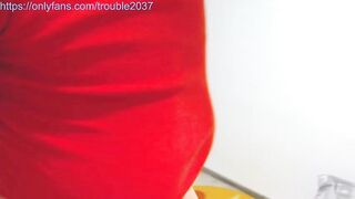 bouncingb00bs - Young babe dances in front of the camera in panties and a tank top