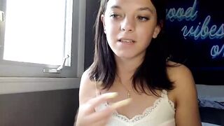 coryraine1 - Young babe sweetly chatting and teasing in front of the camera with her clothes on