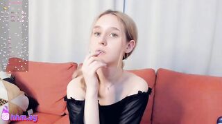 minnietammy -  Young student girl sweetly chats and teases in front of the camera, shy to undress