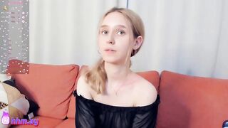 minnietammy -  Young student girl sweetly chats and teases in front of the camera, shy to undress