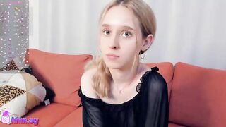 minnietammy -  Young student girl sweetly chats and teases in front of the camera, shy to undress