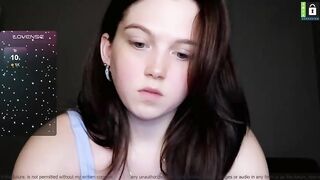 small_blondee - Young babe sweetly chats and teases in front of the camera