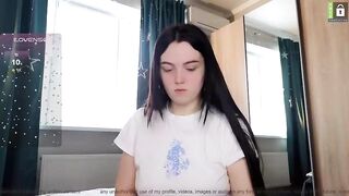 small_blondee - Brunette in clothes communicates with the chat and is embarrassed to undress in front of the camera