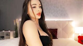 rebeca - Young brunette with big tits chats and teases in front of the camera