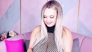 lola - A blonde bimbo with big tits sweetly chatting and teasing in front of the camera