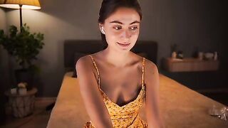 teressa - Adorable baby with a small ass dances in front of the camera in her panties and sweetly communicates