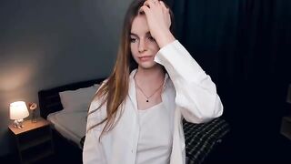 meghan - Charming student dances in front of the camera and is shy to undress.