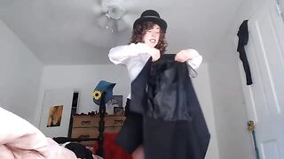 TrollopTaylor -  Curly babe dances in front of the camera with her clothes on and chatting sweetly to the chat room