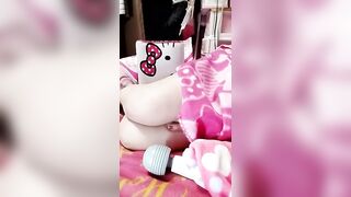 AiChanAi000 - Young girl masturbates her pussy with a vibrator and gets pleasure