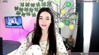 WeirdMe - Adorable little girl in pajamas sweetly chatting and teasing in front of the camera