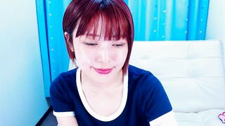 QoHIKARIoQ -  Little Asian girl with red hair sweetly chatting and teasing in front of the camera