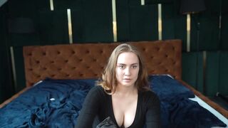 baby_angiel -  Babe with big tits in clothes on the bed teasing in front of the camera and sweet chatting with the chat room