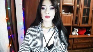 niebieskie_oczy  - Young brunette sweetly chats and teases in front of the camera