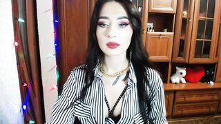 niebieskie_oczy  - Young brunette sweetly chats and teases in front of the camera