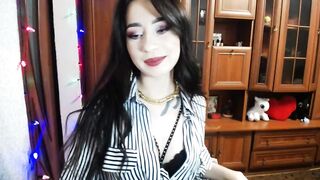 niebieskie_oczy  - Young brunette sweetly chats and teases in front of the camera