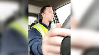 8inchHOLEpunch - A man films himself at work in his car