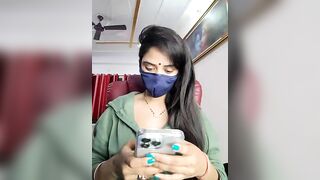 bulbul_babe - Young Indian woman in clothes teasing in front of camera and chatting cutely