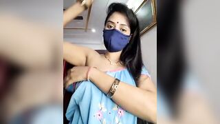 bulbul_babe - Young Indian woman in clothes teasing in front of camera and chatting cutely