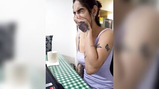 charlotte_stevenss_ - Young Latina with tattoos has a cute chat and teases in her clothes in front of the camera