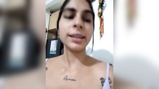 charlotte_stevenss_ - Young Latina with tattoos has a cute chat and teases in her clothes in front of the camera