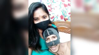 Fuckstar09 - Indian couple in clothes chatting and teasing on camera