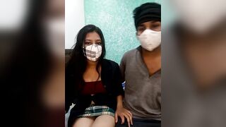 GFndBF - Indian couple have a nice chat and tease in front of the camera