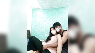 GFndBF - Skinny guy loves to fuck his busty babe on camera