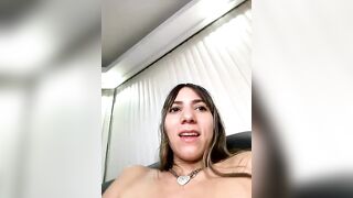 GoldenVeronica - The baby who gave birth is talking sweetly, showing her pussy and roughly pleasing her pussy with Lavens