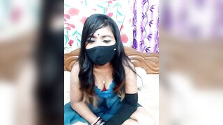 Fuckstar09 - Young Indian with small tits in beautiful lingerie chats and teases in front of the camera