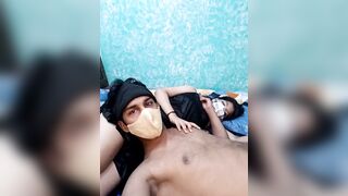 GFndBF - Young Latino couple have a nice chat and tease in front of the camera