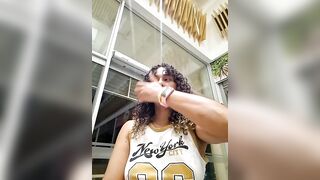 _kimberlly - Charming curly baby talks sweetly and teases in front of the camera