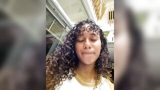 _kimberlly - Charming curly baby talks sweetly and teases in front of the camera