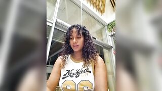 _kimberlly - Charming curly baby talks sweetly and teases in front of the camera