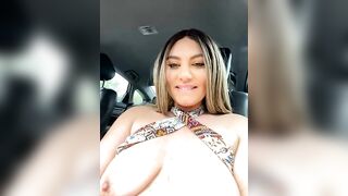 lovely_beast - Cute Latina with a big ass shows her pussy in the car on camera and chats sweetly with the chat