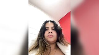 melanny10 - Horny Latina Films Herself in Public Place on Camera and Shows Her Pussy