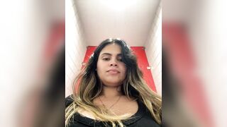 melanny10 - Horny Latina Films Herself in Public Place on Camera and Shows Her Pussy