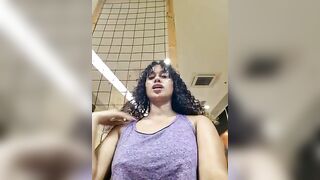 _kimberlly - Curly Latina with small tits teases on camera