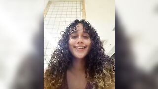 _kimberlly - Curly Latina with small tits teases on camera