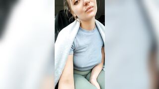 Night_dreams - Babe with big tits in the car sweetly chats and teases in front of the camera