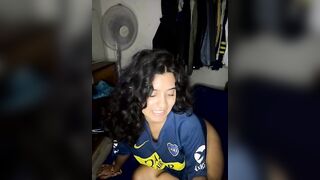 nudecitxs - curly baby gets pleasure from her man and shakes her ass in front of the camera