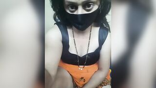 Nutan91 - Slutty Indian babe with small tits teasing on camera