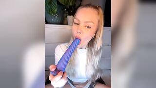 RayaMayvii - Horny blonde with tattoos has a cute chat and teases in front of the camera