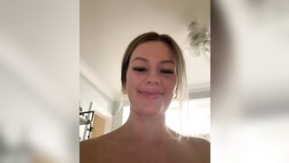 Loveshae - Skinny milf with small tits in a negligee poses for the camera