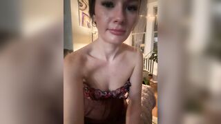 Loveshae - Skinny milf with small tits in a negligee poses for the camera