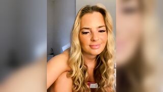 SexyWillowUk - Blonde in a bodysuit teases in front of a camera and sweetly communicates with the chat